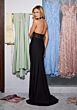 Mori Lee 49142 Sheer Corset Cross-Halter Dress