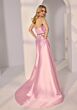 Mori Lee 49201 Beaded Belt High Slit Dress