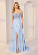 Mori Lee 49212 Beaded Corset Bodice Tie Strap Dress