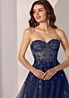 Mori Lee 49222 Illusion Corset Bodice Embellished Dress