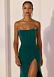 Mori Lee 49226 Brush Train High Slit Dress