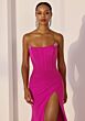 Mori Lee 49226 Brush Train High Slit Dress