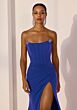 Mori Lee 49226 Brush Train High Slit Dress