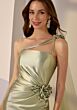 Mori Lee 49235 Side Slit One Shoulder Cape Dress