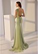 Mori Lee 49235 Side Slit One Shoulder Cape Dress