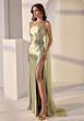 Mori Lee 49235 Side Slit One Shoulder Cape Dress