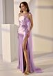 Mori Lee 49235 Side Slit One Shoulder Cape Dress