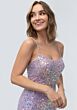 Mori Lee 49236 Scoop Neckline Lace-Up Dress