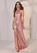 Mori Lee 49237 Side Slit High Halter Dress