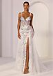 Mori Lee 49249 Slit Skirt Floral Dress