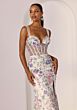 Mori Lee 49249 Slit Skirt Floral Dress