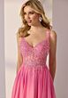 Mori Lee 49250 Full Skirt V-Neckline Dress