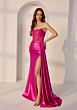 Mori Lee 49257 Beaded Bodice with Pleated Side Tail Dress