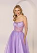Mori Lee 49271 Draped Strap Hotfix Dress