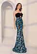 Mori Lee 49275 Floral Skirt Bow Accent Dress