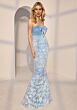 Mori Lee 49275 Floral Skirt Bow Accent Dress