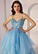 Mori Lee 49276 Beaded Bodice Glitter Tulle Dress