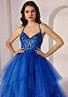 Mori Lee 49276 Beaded Bodice Glitter Tulle Dress