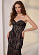 Mori Lee 49295 Sweep Train Lace Dress