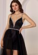 Mori Lee 49301 Beaded Bodice Plunging Neckline Dress