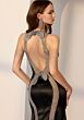 Mori Lee 49304 Basque Waist Cutout Back Dress