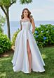 Mori Lee 49315 Slit Skirt Scoop Neckline Dress