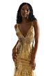 Mori Lee 49317 Plunging V-Neck Embellished Dress