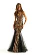 Mori Lee 49317 Plunging V-Neck Embellished Dress