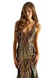 Mori Lee 49317 Plunging V-Neck Embellished Dress