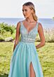 Mori Lee 49318 High Slit Double Waistband Dress