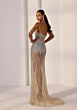 Mori Lee 49329 Slit Skirt Sweetheart Neck Illusion Dress