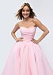 Mori Lee 49332 Peak-A-Boo Neckline Strapless Dress