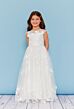 Rosebud Fashions 5137 Floral Appliques Flower Girl Dress