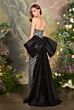 Andrea and Leo A1486 Bow Train Strapless Beaded Dress