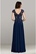 Feriani Couture 18471 V-Neck Sheer Sleeves Dress