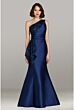 Feriani Couture 18478 One Shoulder Side Ruffle Dress