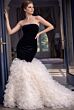 Jovani 45670 Ruffle Skirt Crepe and Tulle Trumpet Dress