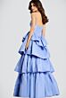 Jovani 45111 Basque Waist Layered Skirt Dress