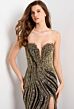 Jovani 49290 Plunging Neckline Embellished Dress