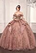 LaDivine 15745 Satin Back Bow Corset Bodice Vestido XV