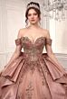 LaDivine 15745 Satin Back Bow Corset Bodice Vestido XV