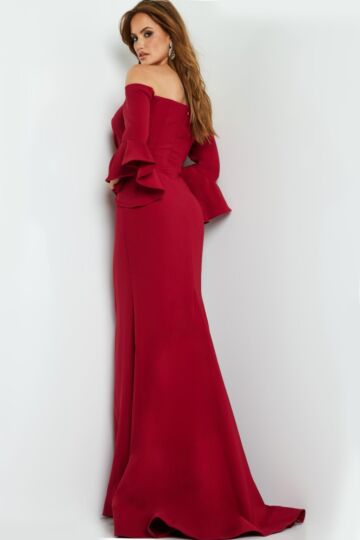 Jovani 07065 Bell Sleeve Off The Shoulder Dress