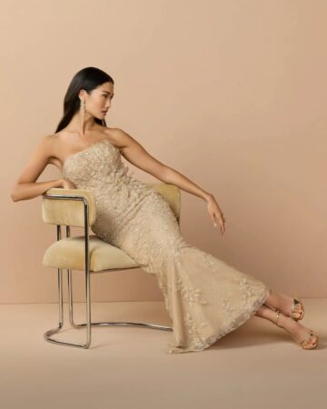 Mac Duggal 21200 Embellished Strapless Lace Dress