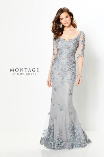Montage by Mon Cheri 219978 Scoop Neck Evening Dress