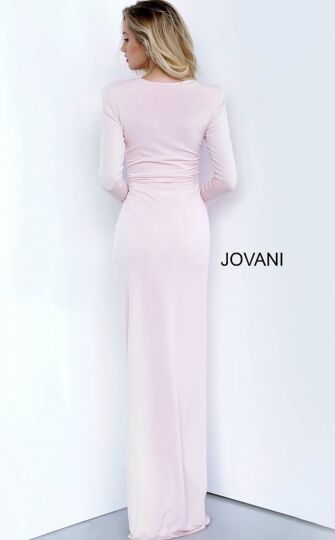 Jovani 3060 Plunging Neckline Body Suit Formal Dress