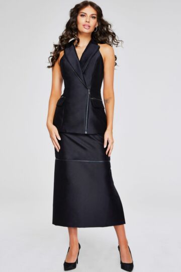 Jovani 39801 Zipper Detail Two-Way Dress