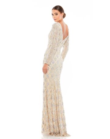 Mac Duggal 5021 Long Sleeve Embellished Dress