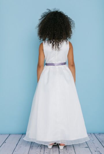 Rosebud Fashions 5109 Ribbon Belt Flower Girl Dress
