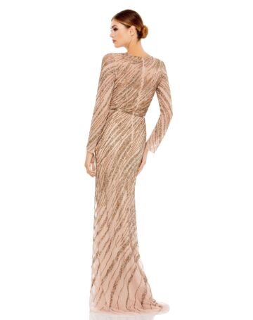 Mac Duggal 5240 Jewel Neckline Beaded Dress
