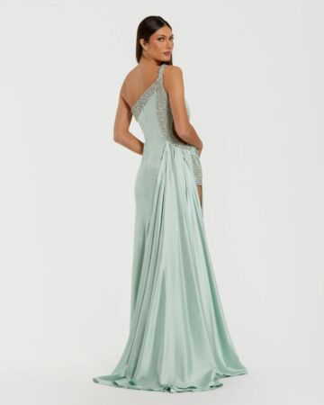 Mac Duggal 68447 High Slit One Strap Dress